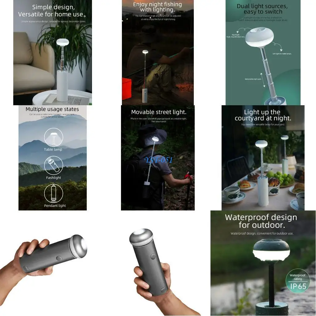 

E15A Portable Camping Flashlight Ergonomic Grip Comfortable for Travel Commuting