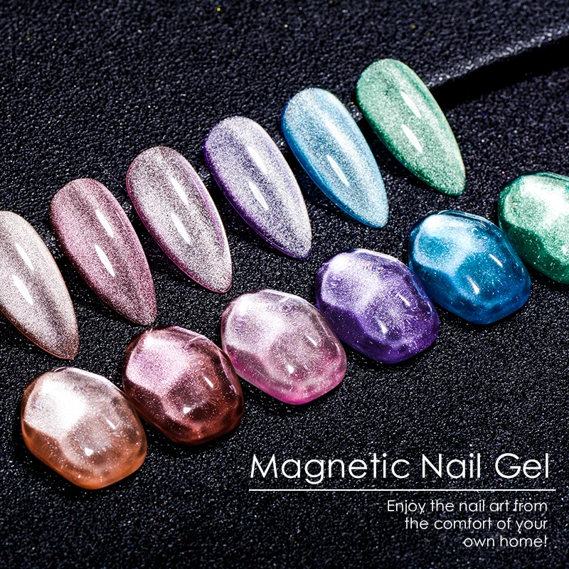 3pcs Shiny Cat Magnetic Gel Nail Polish Set Glitter Effect Pink Brown Semi Permanent Soak Off UV LED Gel Varnish Nail Supplies