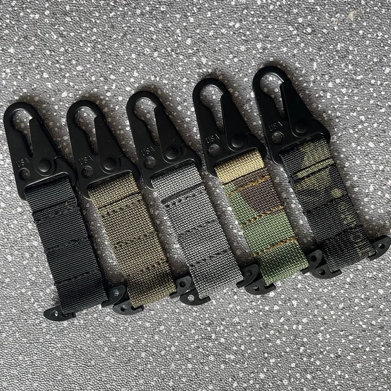 صدرية Carabiner معلقة من خطاف الصدام التكتيكي ، مشبك حزام Molle ، معدن Olecranon ، حزام الصيد في الهواء الطلق ، سلسلة المفاتيح