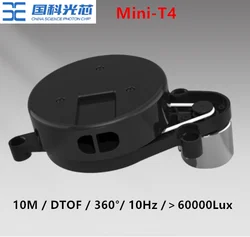 Mini-T4 10m DTOF 360 ° scanning ranging LiDAR sensor for map surveying mapping  robot navigation obstacle avoidance