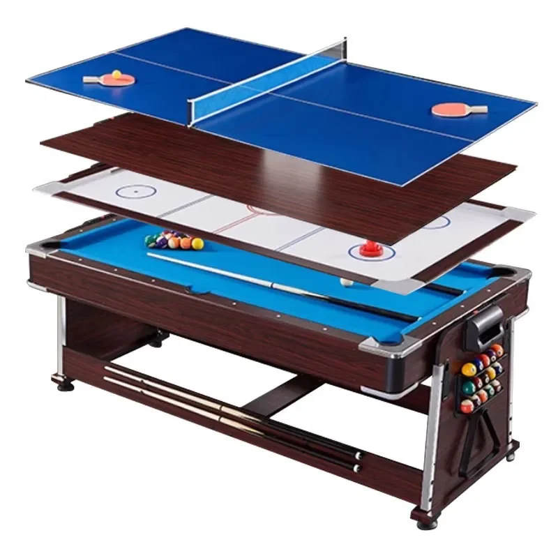 

Wholesale 7ft 4-in-1 Snooker GameTable - Multifunctional Billiard Table with Wood Legs for Billiards, Tea Ceremony
