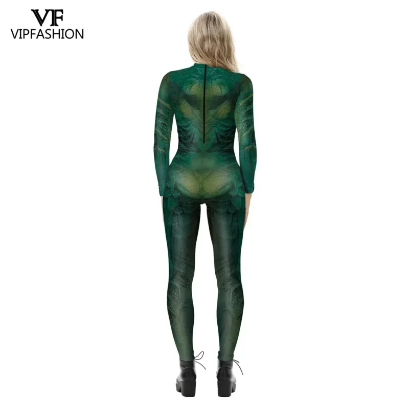 HN8 VIP FASHION Disfraz de cosplay con estampado de serpiente, traje para adulto, Halloween, Carnaval, Zentai, disfraz de LICRA, mono para mujer, monos 8...Gf