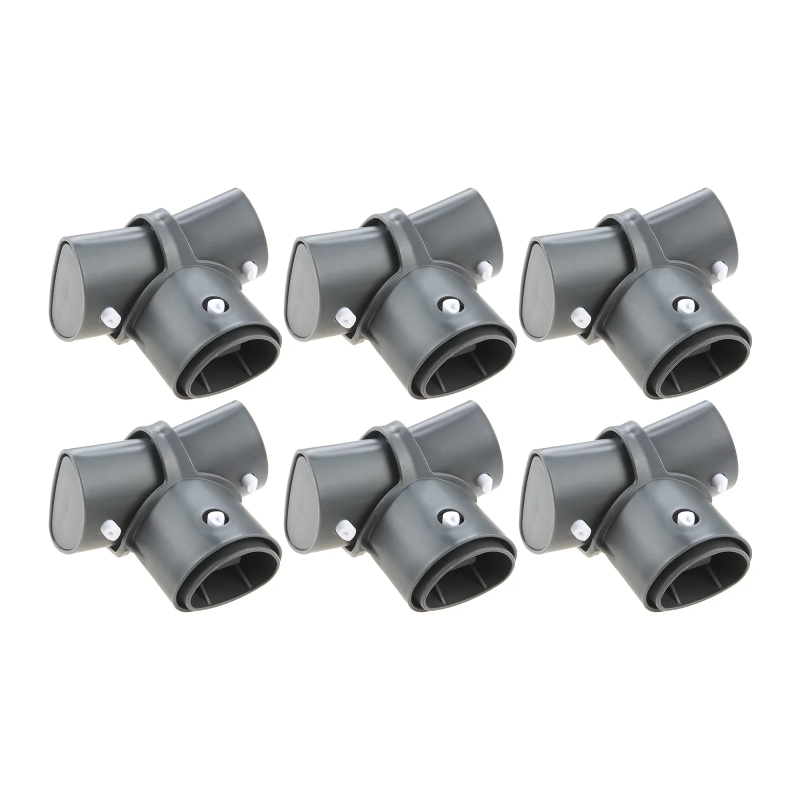 6pcs Heavy Duty Plastic Pool 12427 T-Joint D Shape 3 In OD Leg Beam Connector for Intex 15/16/18/20/26ft Round Above Ground Pool