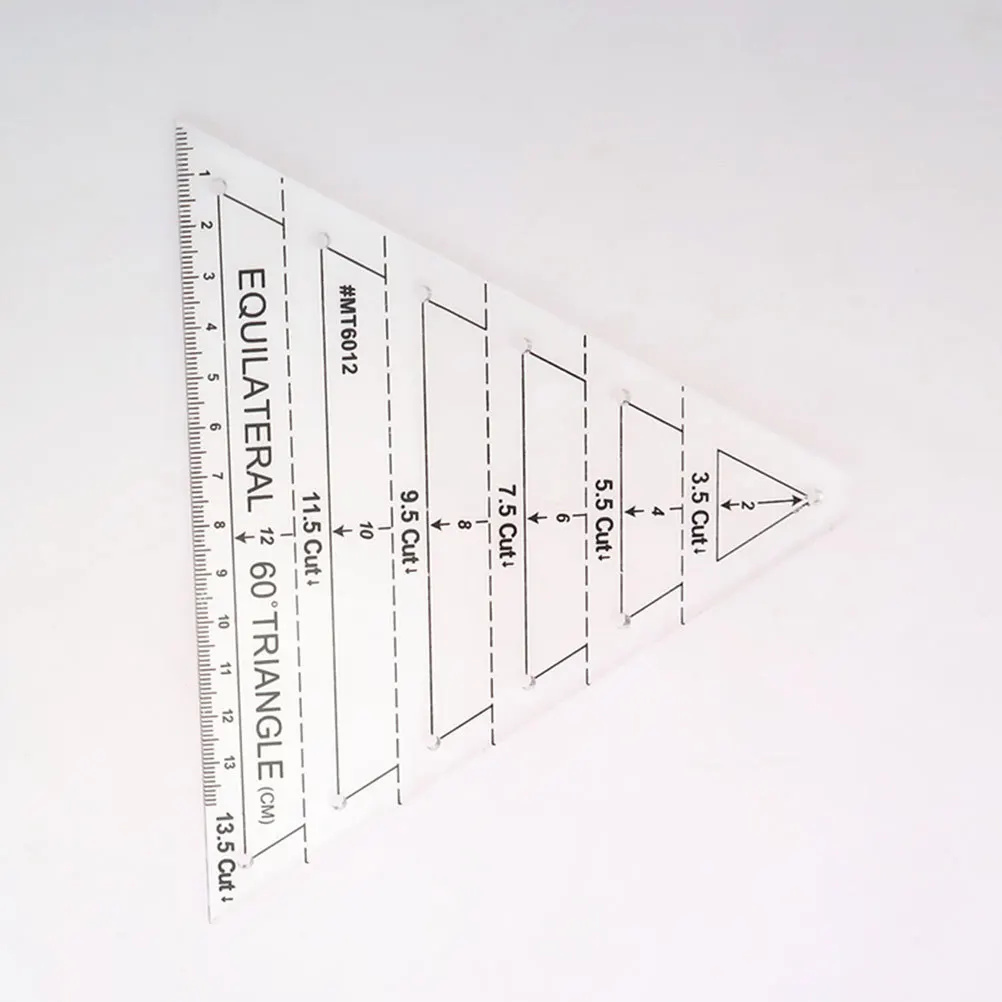 2Pcs Acrylic Patchwork Ruler Quilting Template with Measurement Lines for Sewing Crafts Easy to Use Creative Tool