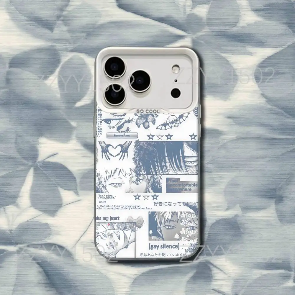 حافظة هاتف صيفية H-Hikaru D-Died لهاتف iPhone 17,16,15,14,13,12,X,8,Pro,Max,Plus,SE4,Air, Mini White IMD HD Matte