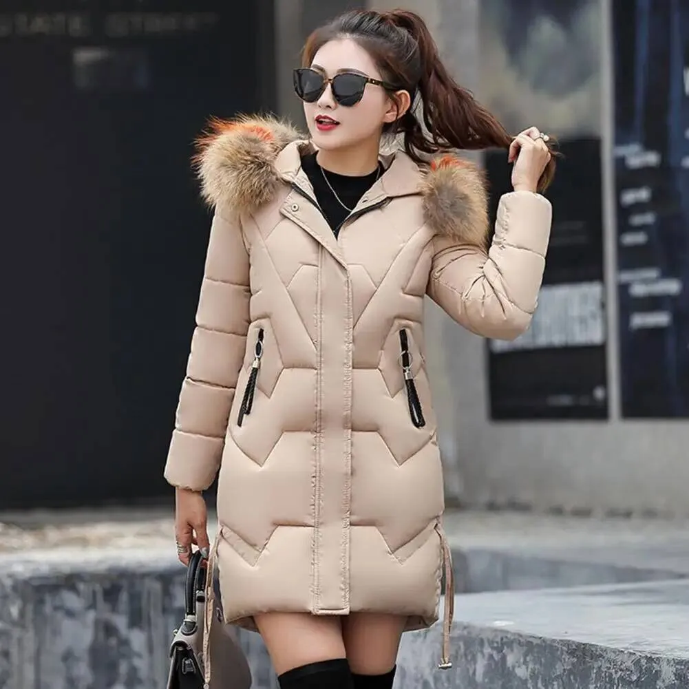 

Fashion Coats Winter Jacket Women New 2025 Hooded Long Female Coat Solid Color Windproof Outwear Parka