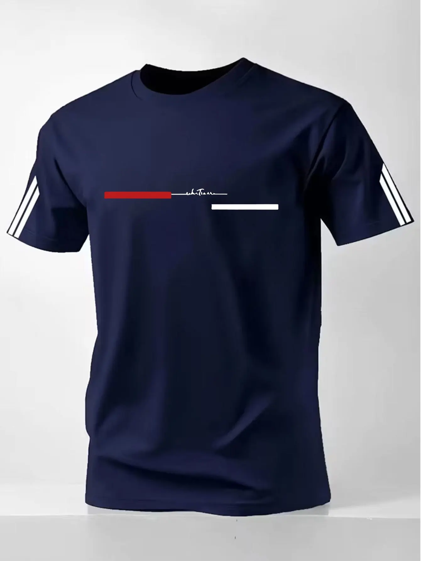 Herren Sport T-Shirt Schnelltrocknend Mesh Atmungsaktiv Kurzarm Casual O-Ausschnitt Tees für Fitness Workout Laufen Training Tops