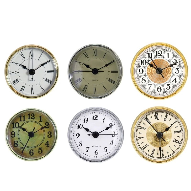 Classic Clock Craft Insert Clocks Movement Quartz Diameter 70mm Number for Home DIY Crafts Multifunctional Installation Part