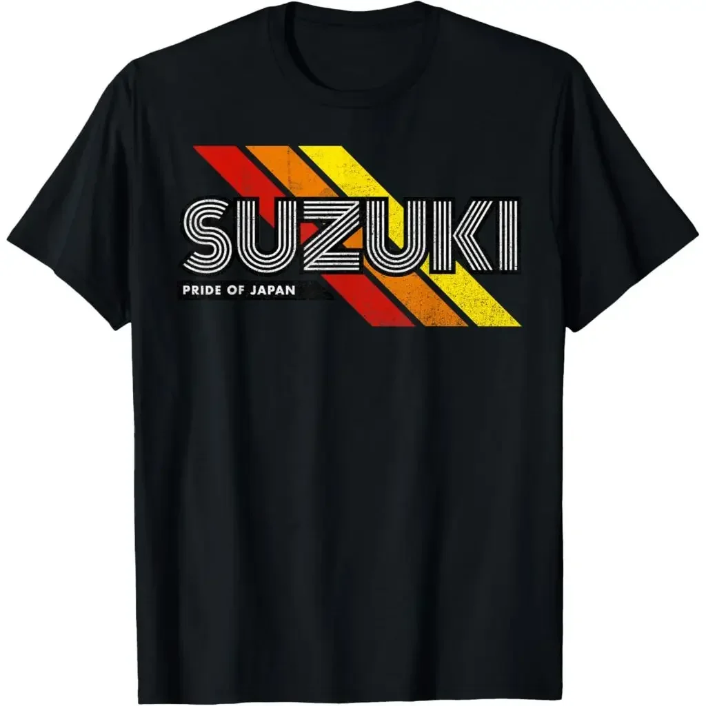 

Suzuki Motorcycle Loose, Cotton, Summer Street Style Motorcycle Cut Sleeve Shirt