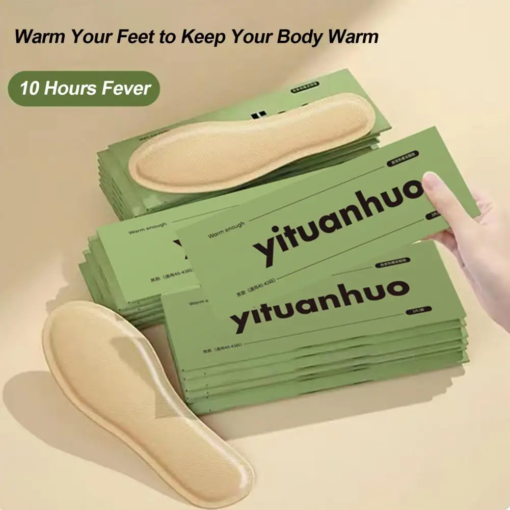 5 Pair Feet Warmer Slim Design Disposable Self-heating Women Men Winter Outdoor Heating Insole Warm Foot Patch Warming Insoles