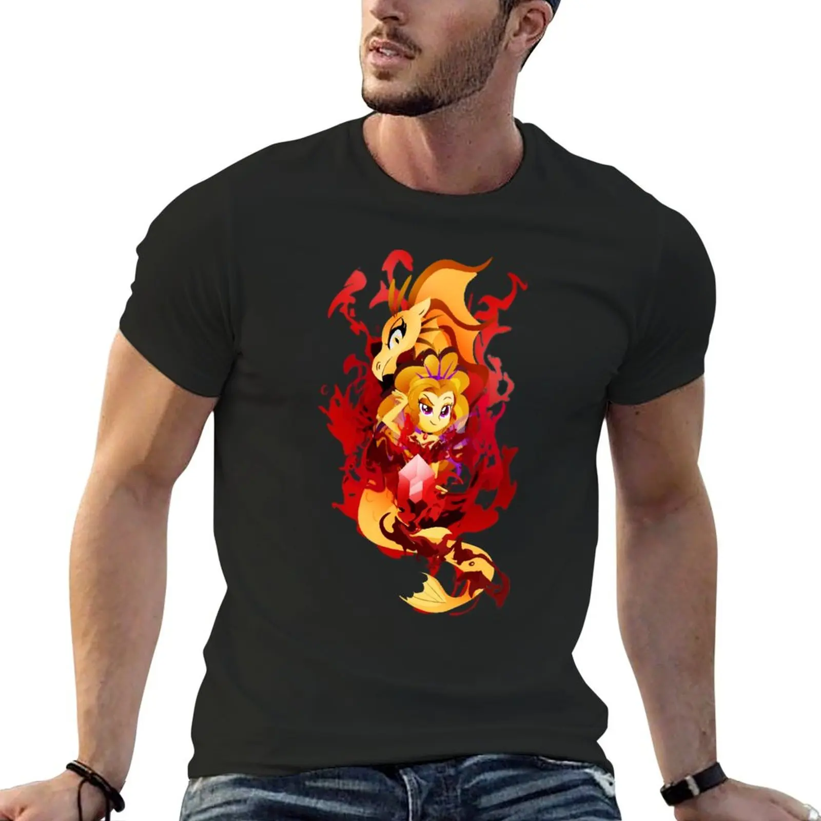 Camiseta de Adagio Dazzle para hombre, ropa kawaii sublime de gran tamaño