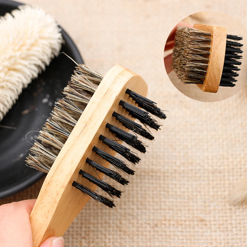 

Beard Shaping Comb Bristles Brushes for Men Styling Portable Travel Curly Hair Wooden Handle Gifts Accessories