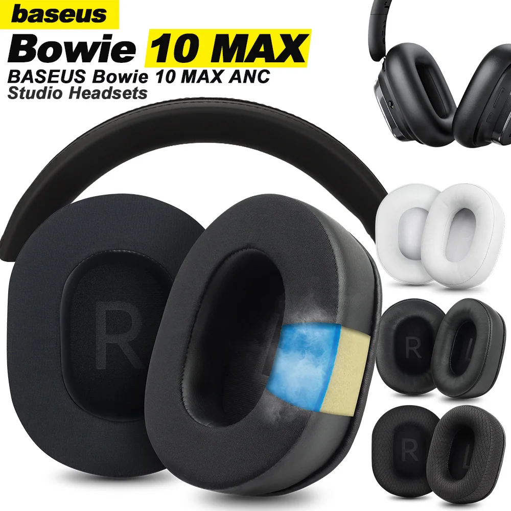 Earphone pads For BASEUS Bowie 10 MAX ANC D03 D05 replacement  Earpads Mesh cloth Memory Covers Sponge Soft Protein
