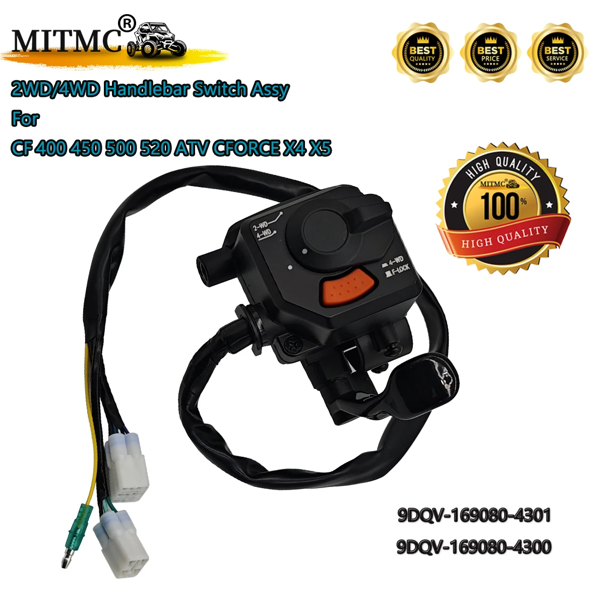 

High Quality 2WD/4WD Handlebar Switch Assy For CF 400 450 500 520 ATV CFORCE X4 X5 9DQV-169080-4301 9DQV-169080-4300
