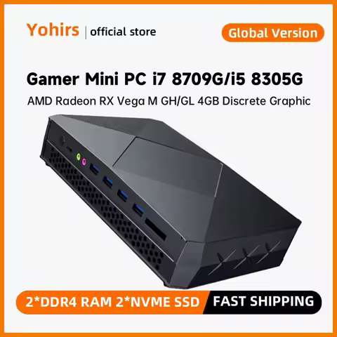 Intel NUC PC Core i5 8305G i7 8709G 8809G Windows11 3*HDMI 1*Type-C 2*DDR4 2*NVME 4*4K Display Creative Design Gaming Computer