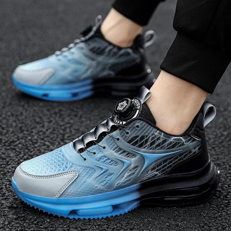 Hot Sales Men Shoes Women Rotating Button Sports Jogging Shoes Men New Unisex Athletic Training Shoes Male Footwear Casual Sneak