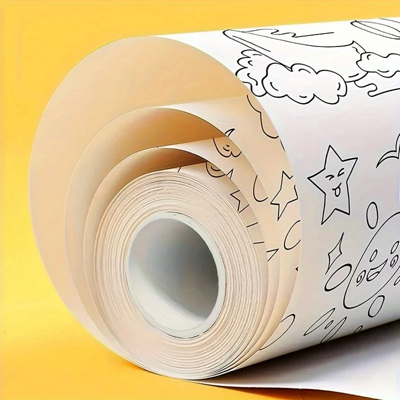 Kids Coloring Drawing Paper Roll for Kids Children\'s Drawing Roll Drawing on Wall Floor DIY Painting Color Filling Paper