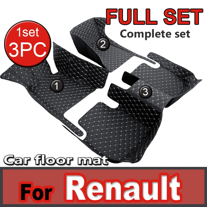 Car Floor Mats For Renault Captur Koleos Fluence Arkana Duster Laguna Zoe Pulse Clio Latitude Scénic Twingo Loga Car Accessories