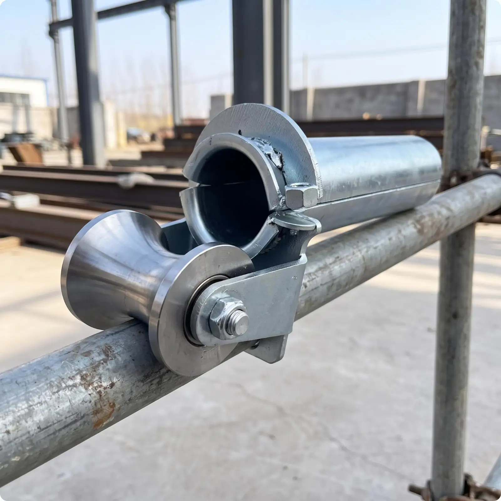 Heavy Duty Cable Pulley Block for Steel Wire Rope Laying with Grooved Roller for Job Site