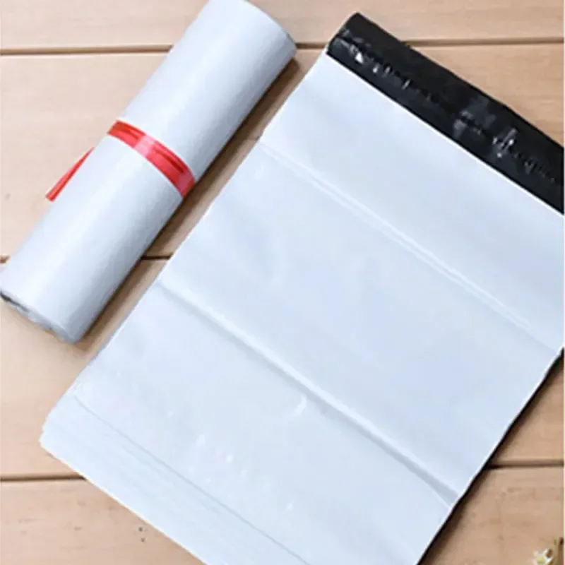 

100Pcs White Express Bag Waterproof Strong Load-bearing Packaging Bag Thick Resilient Logistics Mailing poly mailer