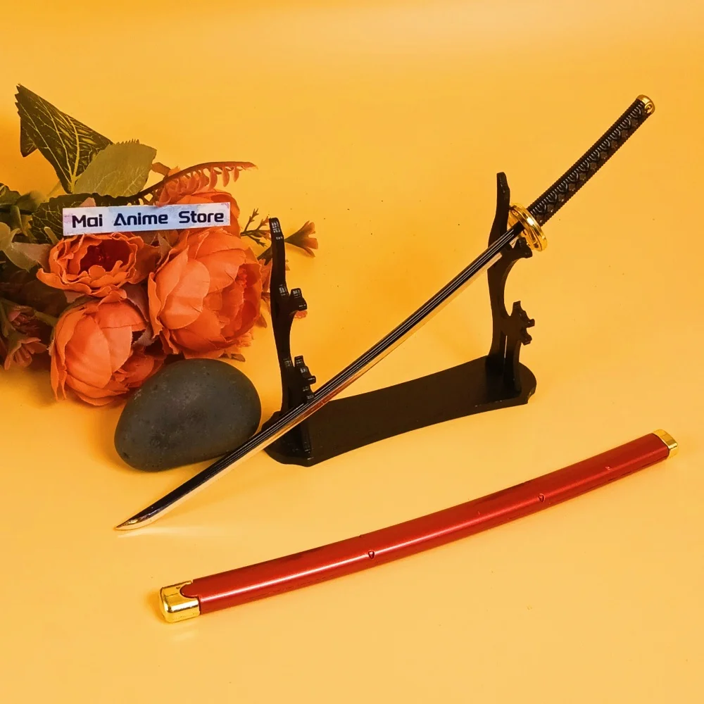 Couteau Ninja Demon Slayer Katana de 10 pouces, taille réelle, Anime japonais, épée Metel, petit sabre de samouraï Original en métal, jouet non tranchant, cadeau