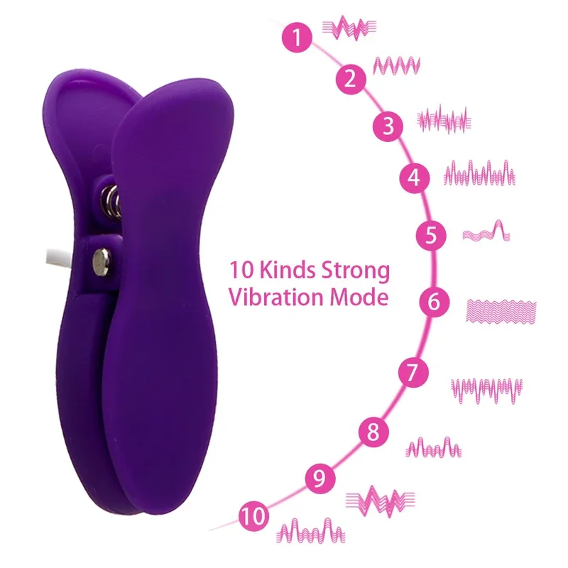 Vibrator klem puting untuk wanita Stimulator klitoris klip payudara alat pasangan mainan seks permainan dewasa mesin menggoda produk Erotis