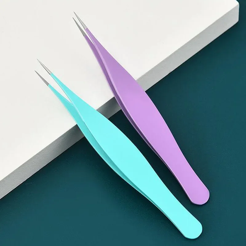 Neue Super Spitzen Akne Clip Akne Nadel Pfropfen Wimpern Clip Mitesser Clip Gefälschte Wimpern Pinzette Feauty Werkzeug Lash Pinzette
