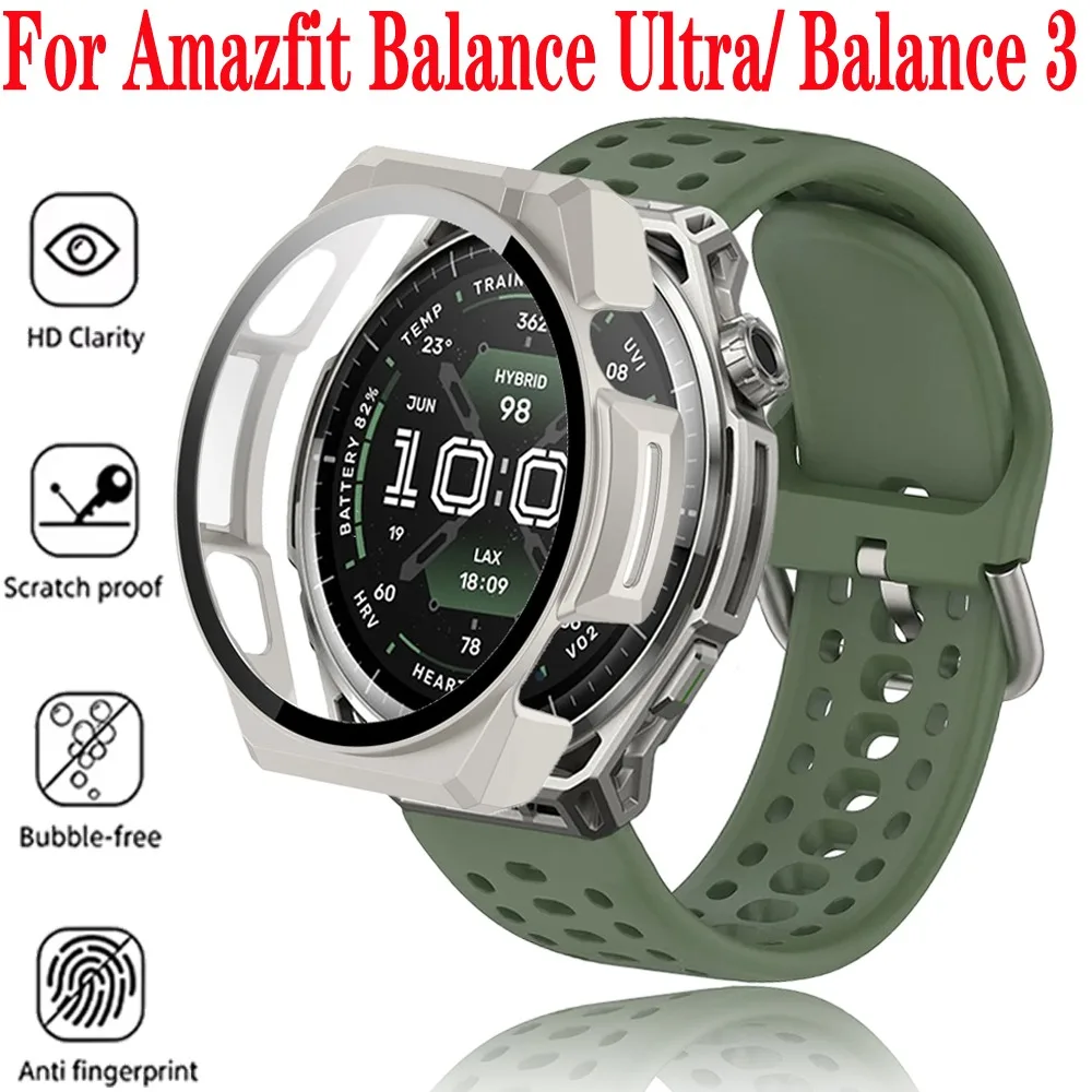 PC Case for Amazfit Balance Ultra High-definition Anti-fall Toughen Film Integrated Protective Shell for Amazfit Balance 3 Case