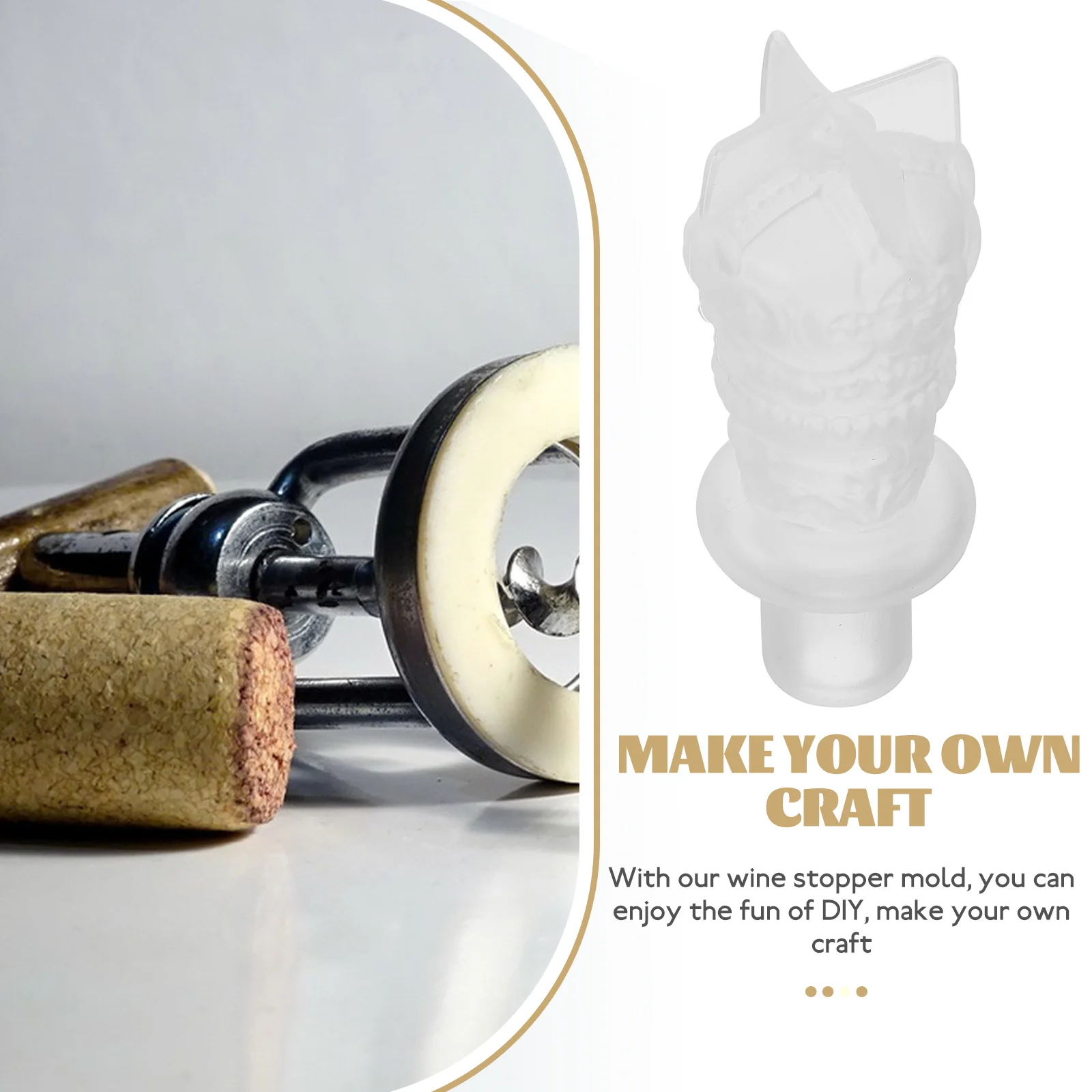 

1 set 1 Set Silicone Wine Stopper Mold Reusable Diy Bottle Plug Making Craft Durable Resin Casting Mould Lightweight Easy Demold