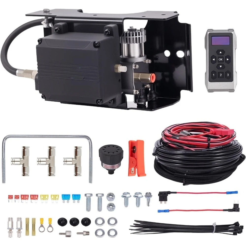 On Board Air Compressor System Wireless App Control 120PSI Heavy Duty for Trucks Pickups Trailers Vans-Air Suspension Kits