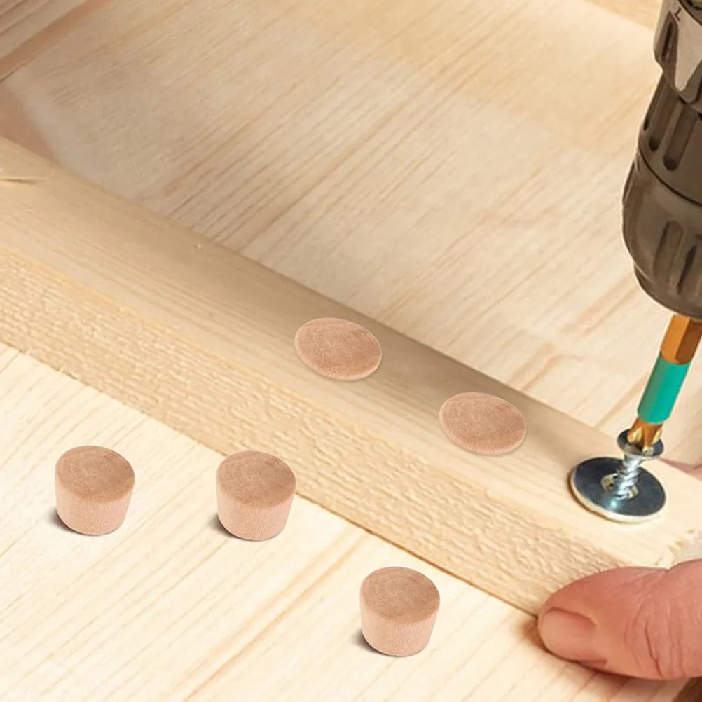 50Pcs Wooden Plugs Natural Finish Multi-Function Hole Stoppers for Carpenter Bee Hole Filler Furniture Repair Woodworking