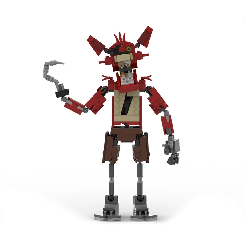 333 pçs moc fnafing 1 foxy jogos tijolos de construção habilidades operacionais criativas brinquedo educativo para crianças presente aniversário