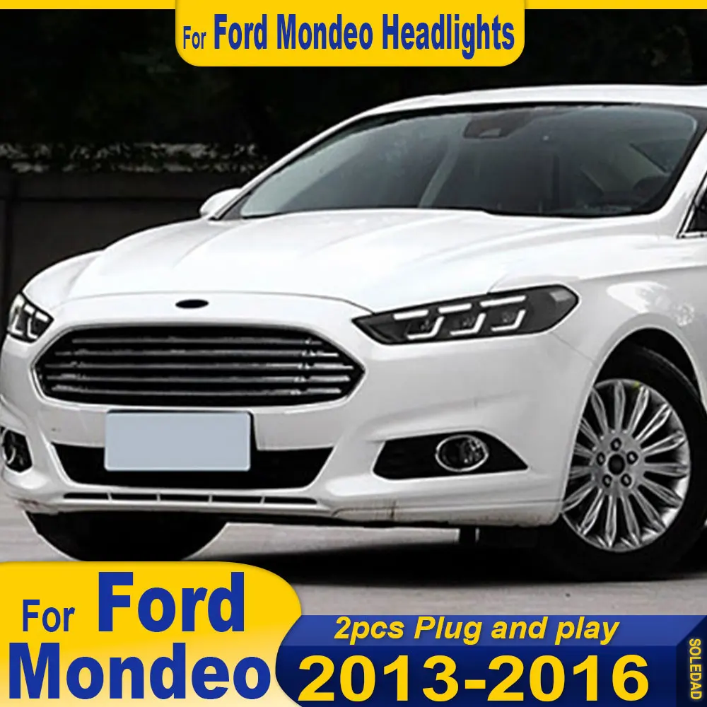 

LED Head Lamp For Ford Mondeo Headlights 2013-2020 DRL Daytime Running Light Head Lamp LED Car Accessories Plug and play