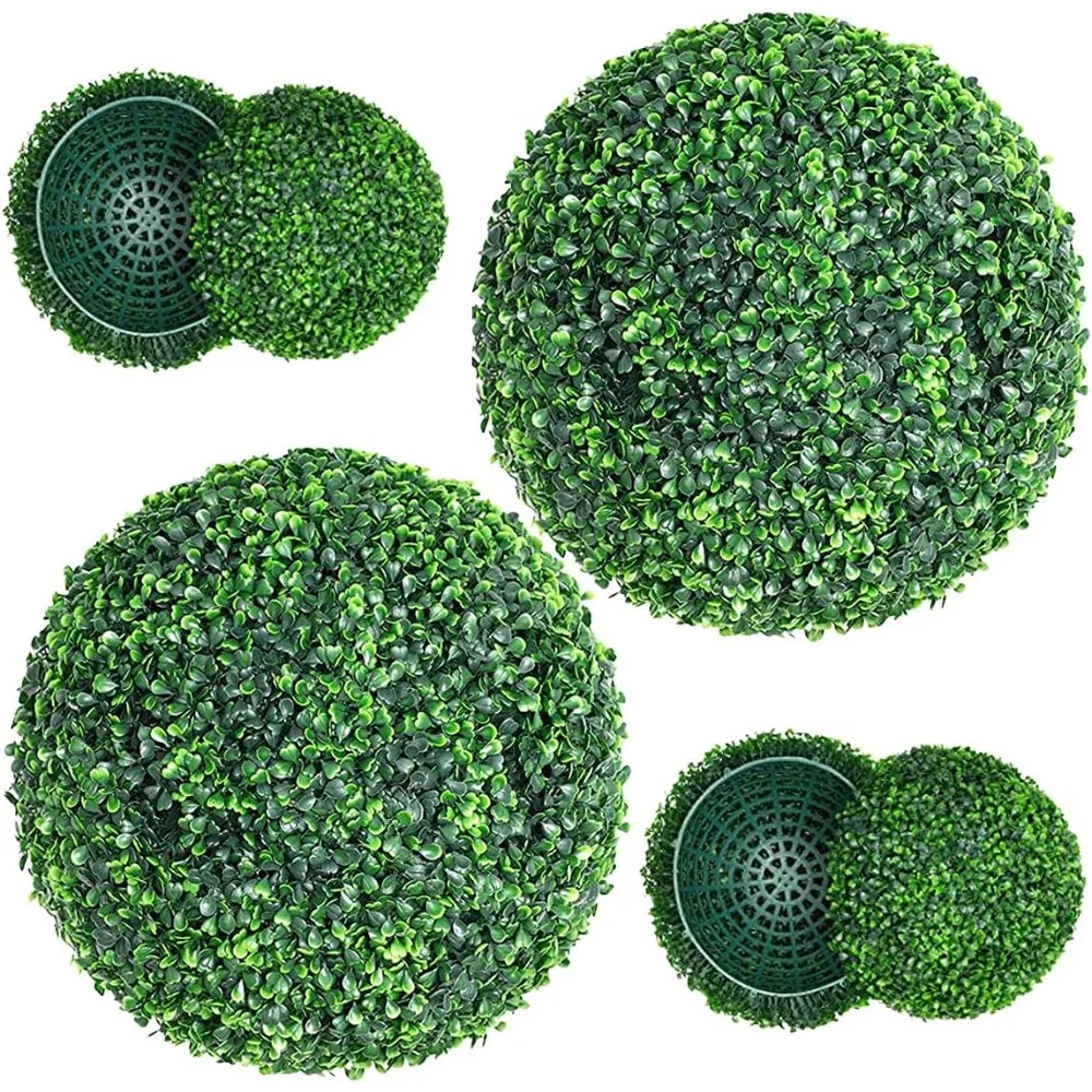 

Artificial Plant Boxwood Topiary Balls 15.7" UV Protected 4 Layers Faux Plants Decorative Balls for Outdoor Patio Garden Balcony