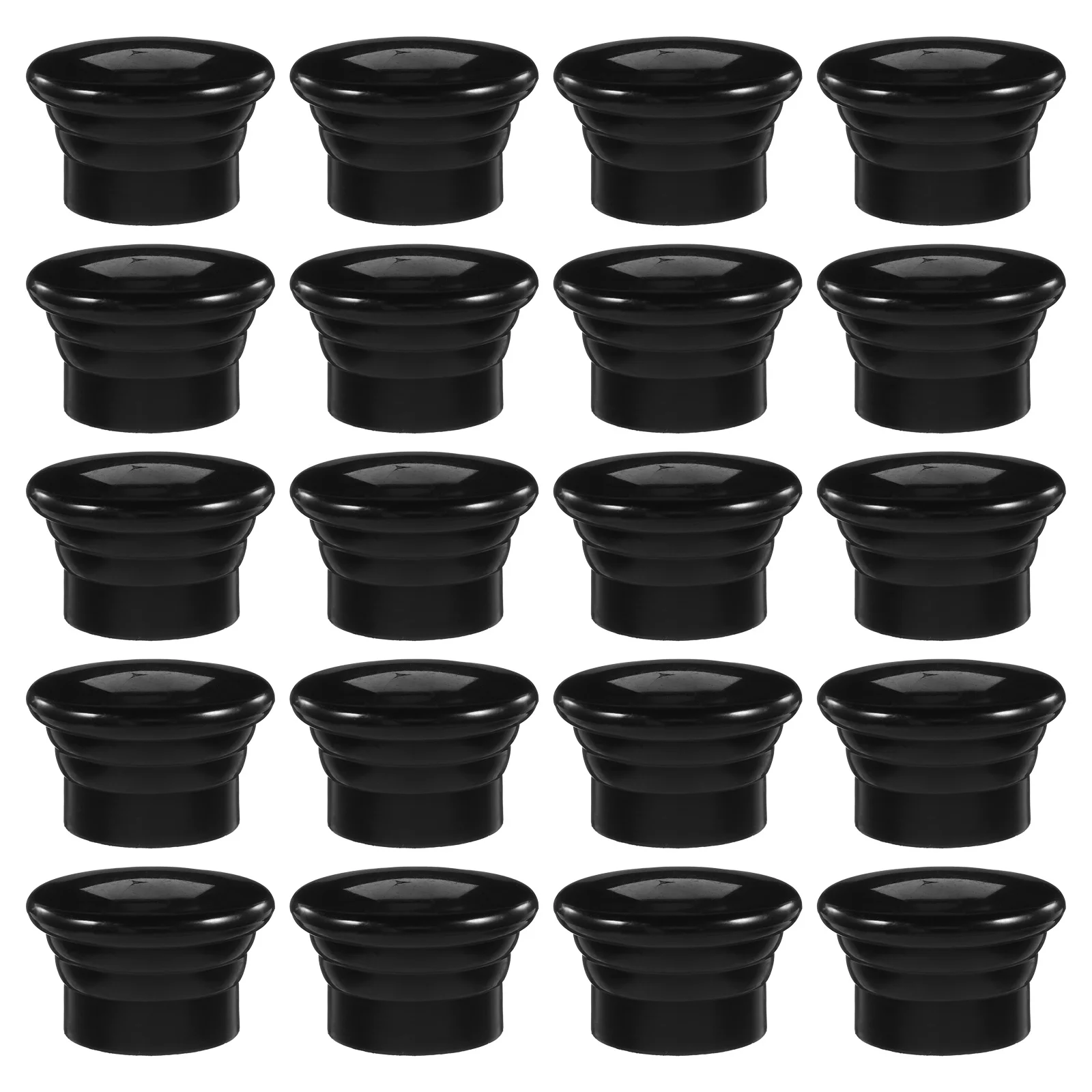 

50Pcs Curtain Rod End Caps Plastic Finials Decorative Drapery Pole End Covers Protective Caps for Window Treatment Home Office