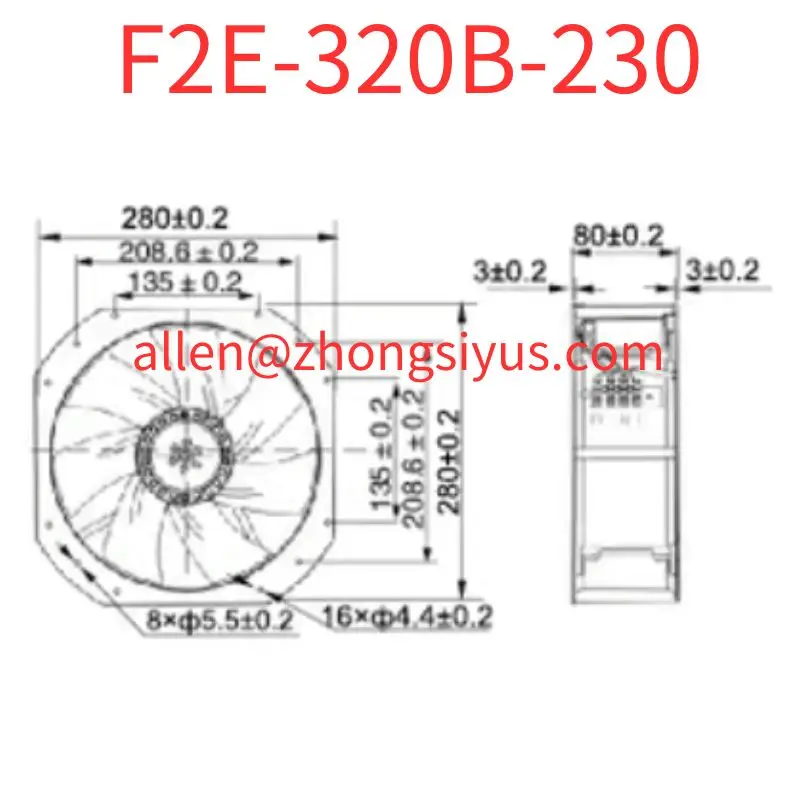 Brand-new F2E-320B-230 Computer fan 220v electrical cabinet AC fan