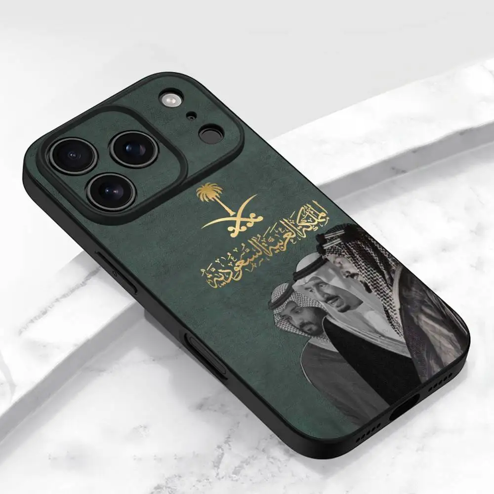 المملكة العربية السعودية سلمان جواز السفر العلم جراب هاتف آيفون 15,16,12,14,13,11,17,Pro,Max,Plus,E,Air,غطاء أسود صغير #3