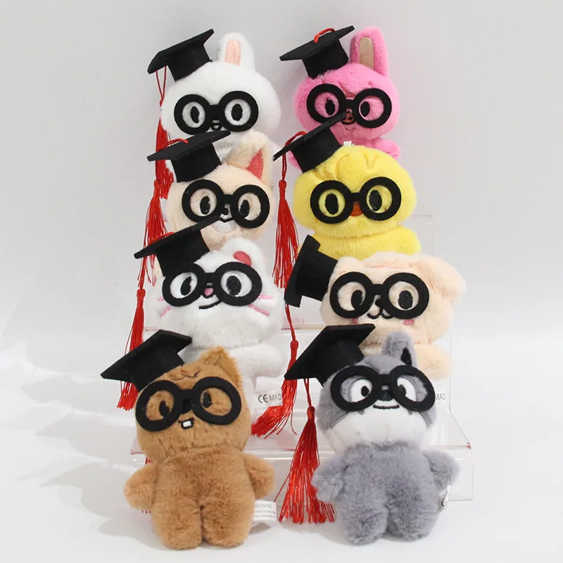 

Набор из 8 плюшевых кукол SKZOO STAY Stray Kids: Хань Чжичэн, Волшебная школа, Брелок-подвеска, Кукла-плащ, Подарочная кукла для автомата-хватайки