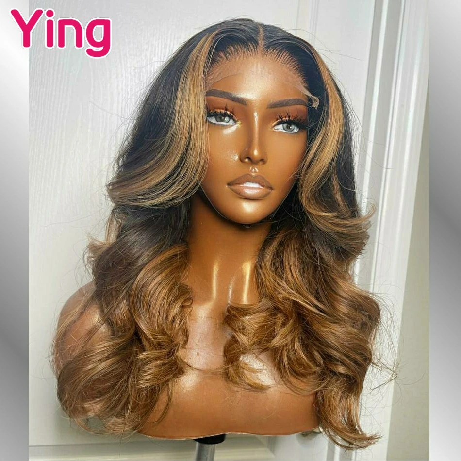 Ying 200% HL Honey Brow Body Wave 13x6 Transparent Lace Front Wig Peruvian Remy PrePlucked With Baby Hair 13x4 Lace Frontal Wig