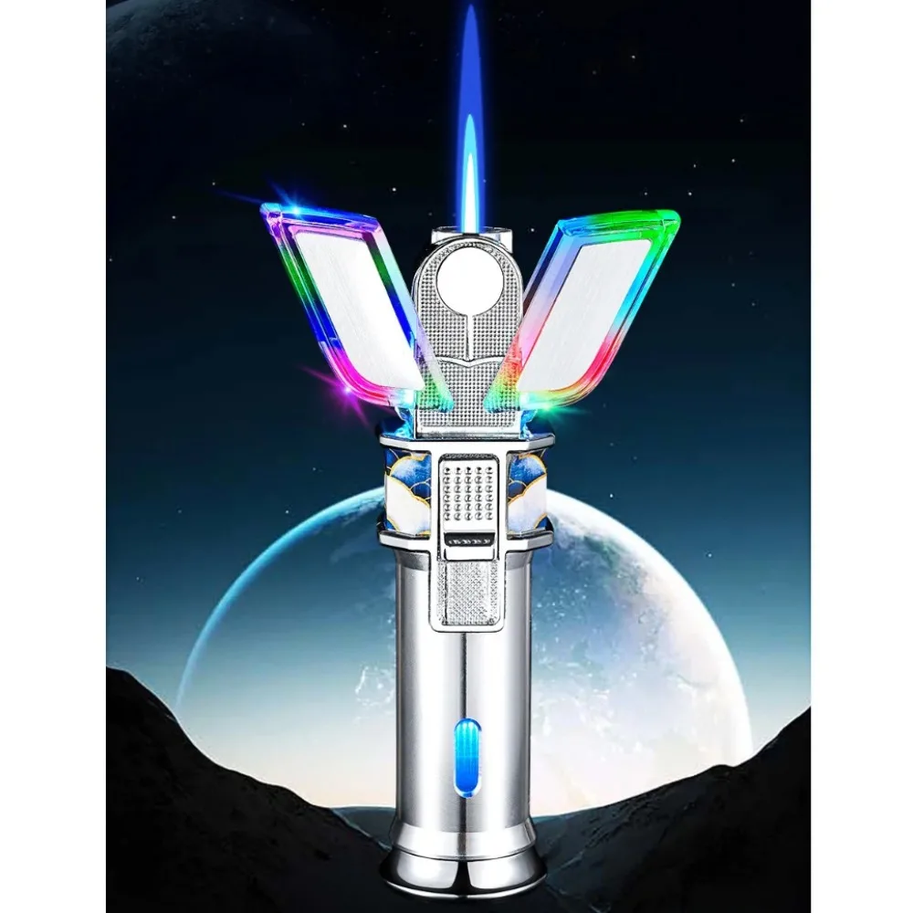 

New Creative God Light Stick Windproof Lighter Refillable Butane Lighter Men's Gift Cigarette Accessories