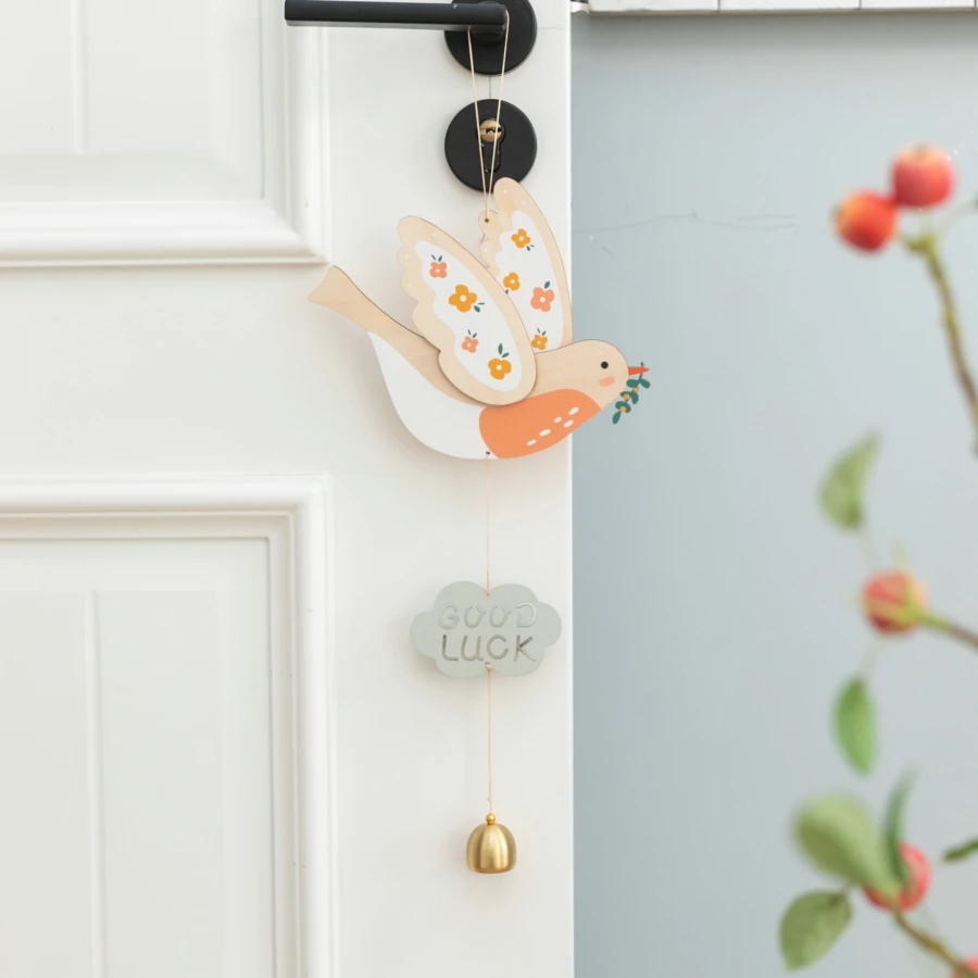 Wooden Wind Chimes Hummingbird for Home Party Festival Indoor Outdoor Decor Memorial Housewarming Birthday Gifts for Women/Men
