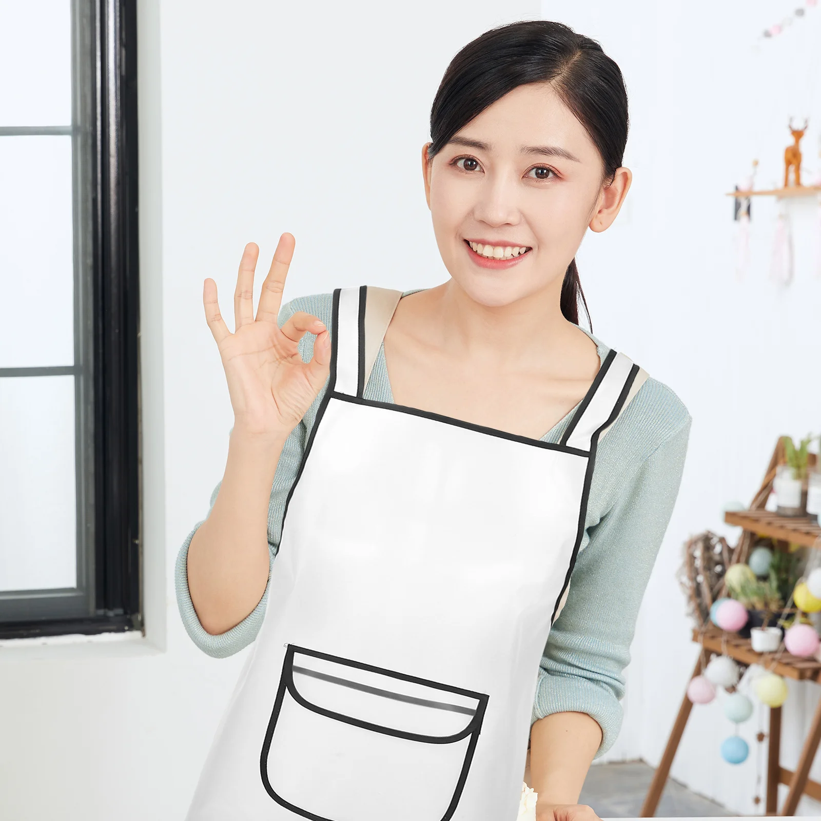 

Back For Men Women Tpu Hair Aprons For Stylist Hair Stylist Cross Back Chef Painting Shop Grill Apron Unisex Waist Apron