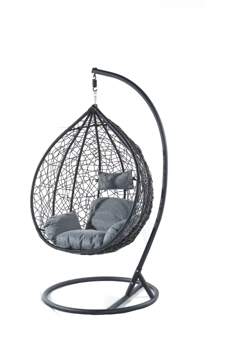 Hot selling swing hanging chair/ outdoor double egg shape swing chair/ rattan hanging swing chair for sell