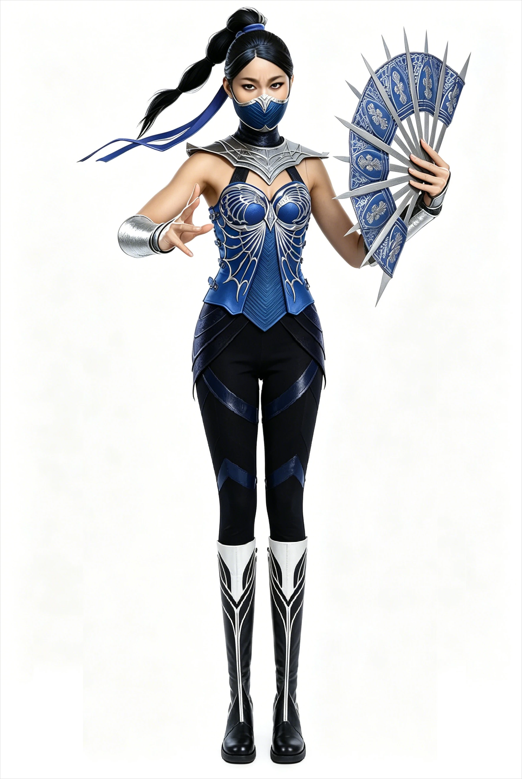

Kitana Mortal Kombat MK2 Armor Cosplay Costume Full Set for Women Halloween Comic Con Role Play Anime Party Outfit