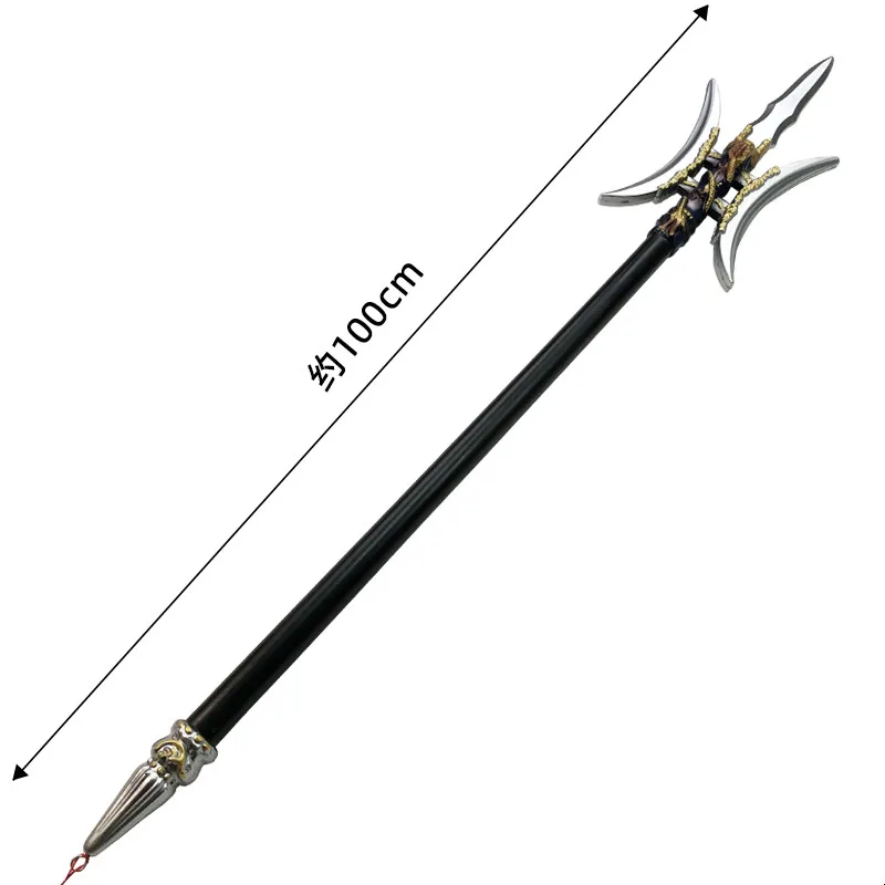 Chinese 1:1 Cosplay Ancient triple-edged sword Weapon Three Kingdoms Role Playing Model Boys Toys Prop Knife Kids Gift