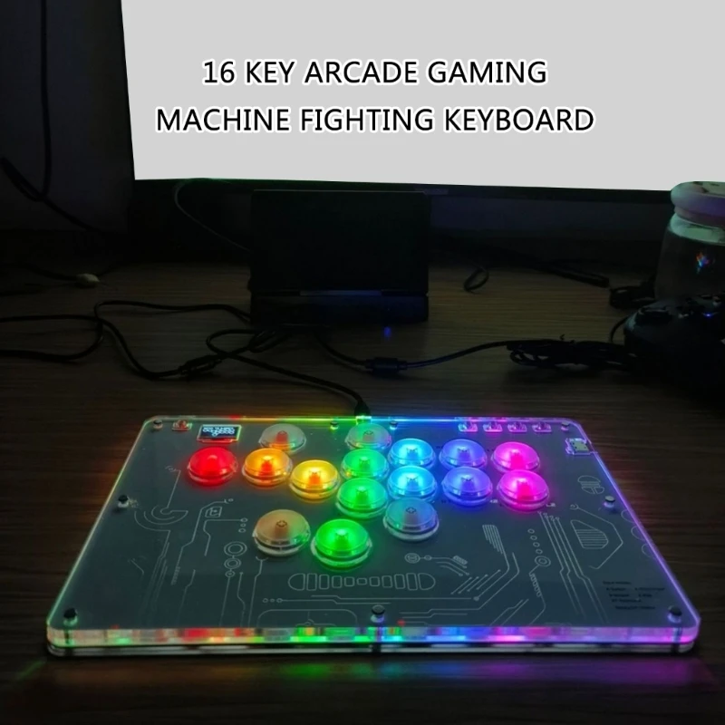 

Fight Arcade Joystick for PC 16 Key Game Controller Joystick Arcade with Function