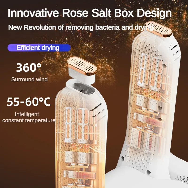 220V Shoes Dryers Four Stand Electronic Household Intelligent Constant Temperature UV Foldable Scalable Timeable Boot Dryer