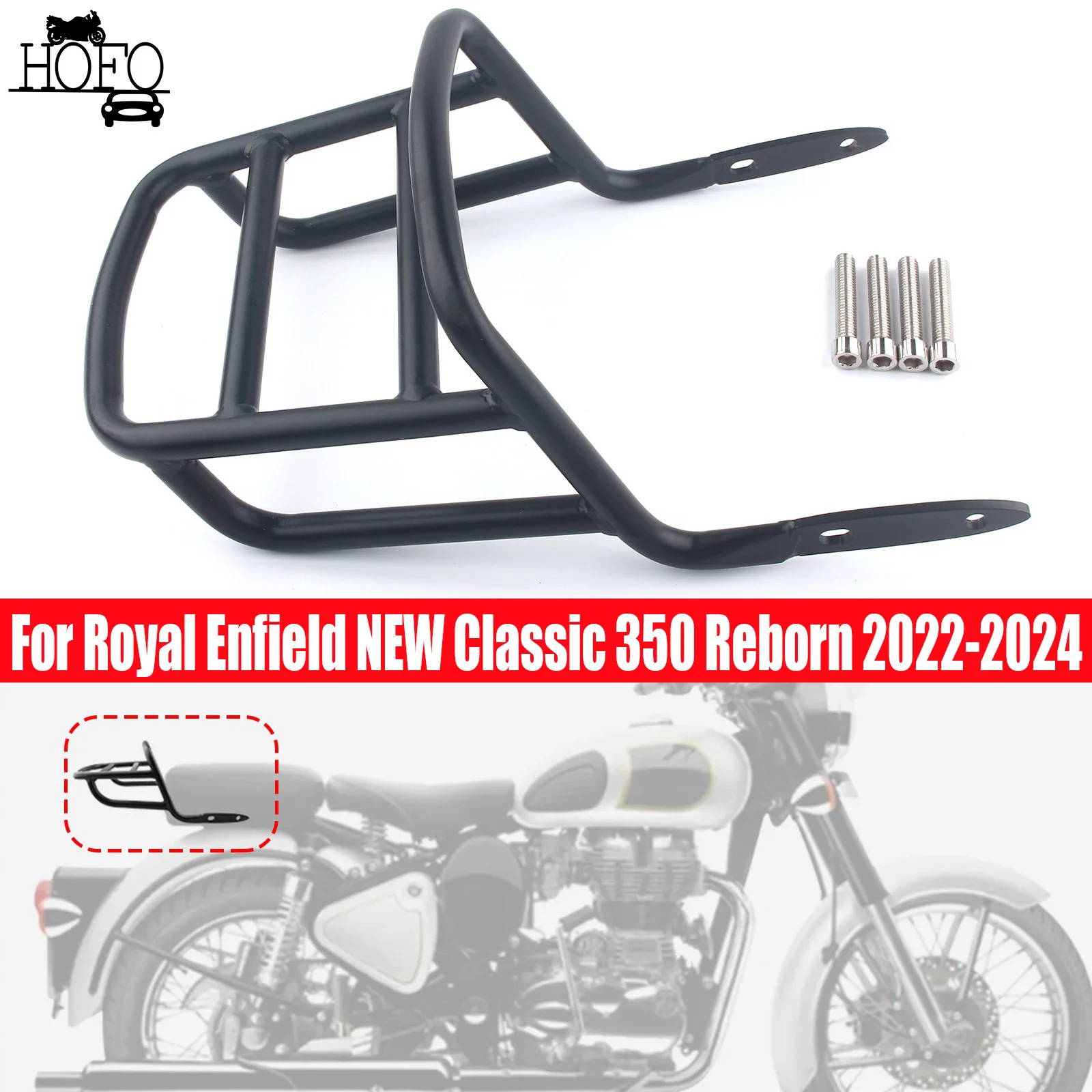 

Багажник, задняя стойка, верхняя коробка, чехол для чемодана, доска для Royal Enfield, новинка Classic 350 Reborn 2022-2024