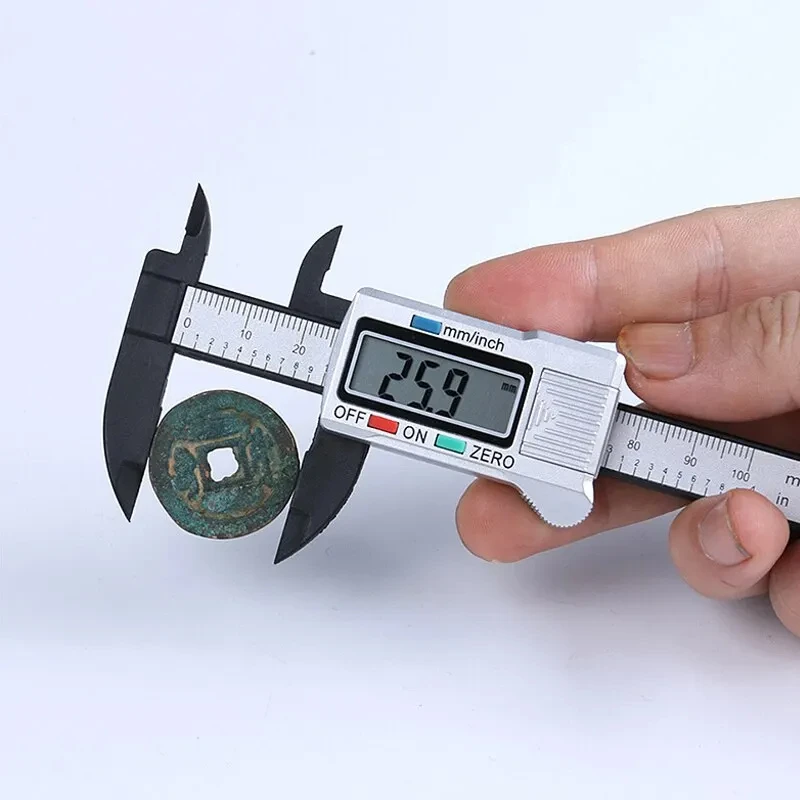 150mm 100mm Electronic Digital Caliper Carbon Fiber Dial Student Vernier Caliper Gauge Digital Ruler 0 to 150mm Measuring Tool