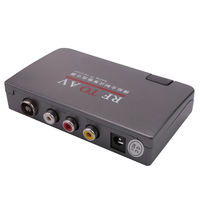 AA91 RF to AV Converter,Channel Selector,Booster,Cable TV to Projection TV,Video Port Supports Full System AC110-240V US Plug